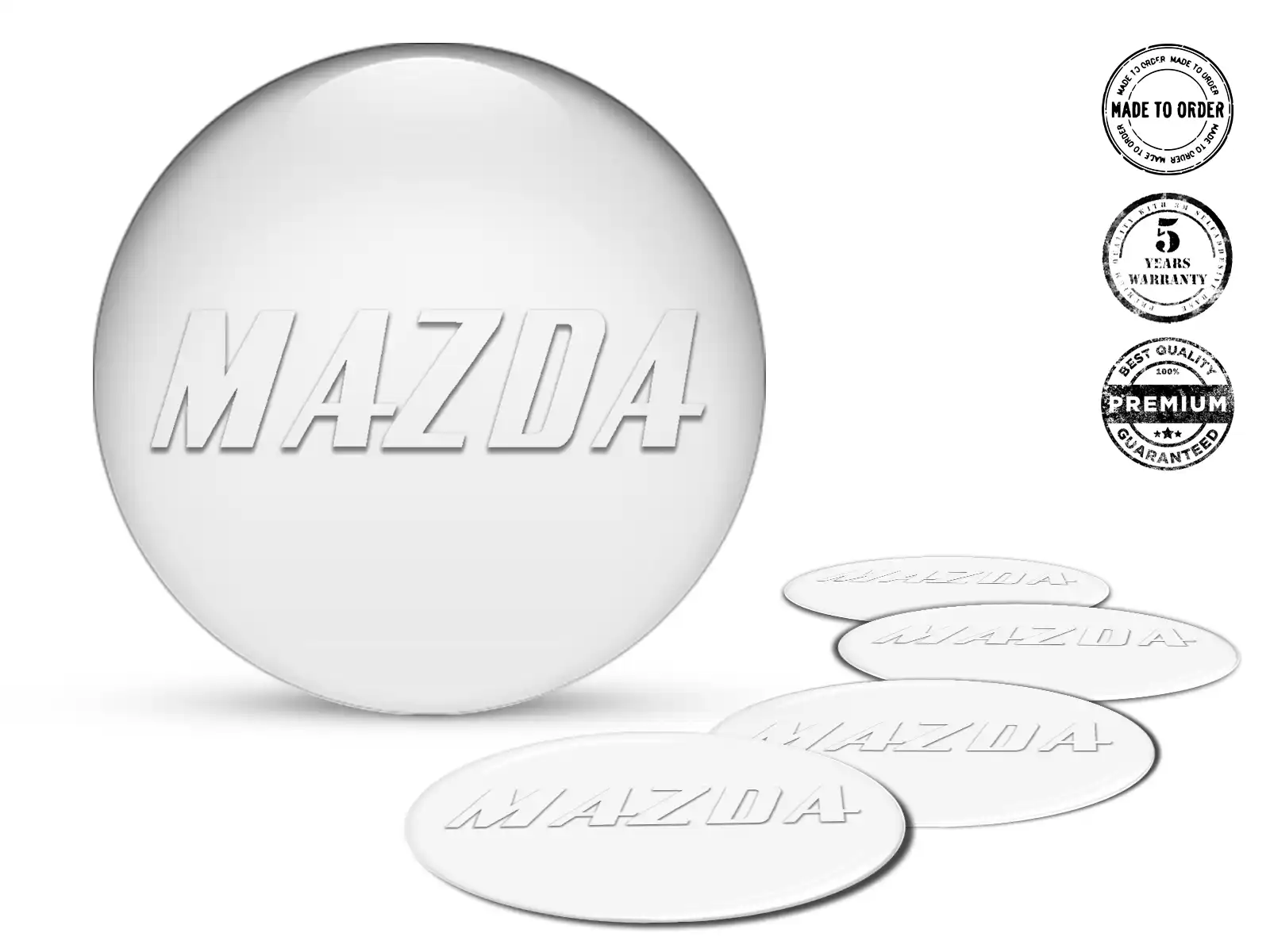 Mazda Pegatinas Bombadas Estilo Etiquetas Aro Alta Calidad